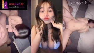 คลิปโป๊ทางบ้าน งานไทย caxekss_ (cxxech_) น้องเค้กโดนเอาควยให้อมแล้วเอานิ้วติ้วหีอย่างเสียว จับกระแทกหีเย็ดรัวๆแบบไม่ยั้งจนร้องครางลั่นห้อง